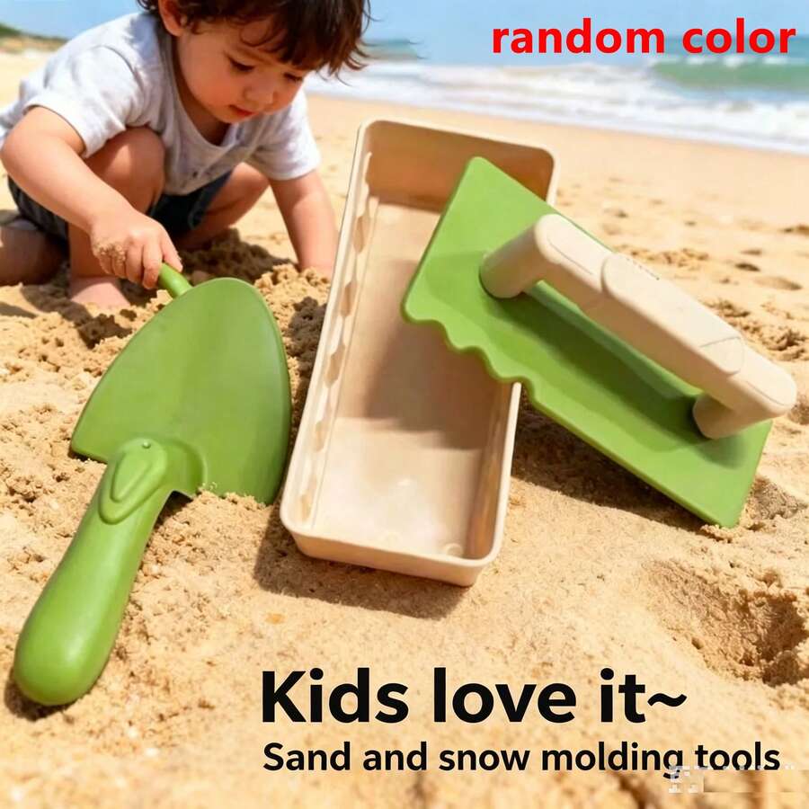 Children's Beach Toy Set And Snow Toy Set, Brick Building Toy Set, Includes Brick Mold, Shovel And Sand Rake, Fun Building Blocks Maker, Reusable, Winter Snow Castle Model, Craftsman Tools, Sand And Snow Toys, Parent-Child Interaction, Boys And Girls Holiday Birthday Party Gift