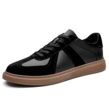 Zapatos casuales unisex, tallas 36-45, zapatos casuales para mujer y zapatos deportivos para hombre, zapatos planos con cordones de suela suave, zapatos cómodos y ligeros para uso diario, de corte bajo. - Negro - Ver 7