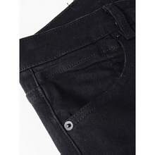 Men'S New Slim-Fit Ripped Jeans Made From Stretchy Washed Denim, Perfect For Urban Street Style And Casual Wear All Year Round - 黑色 - 查看 5