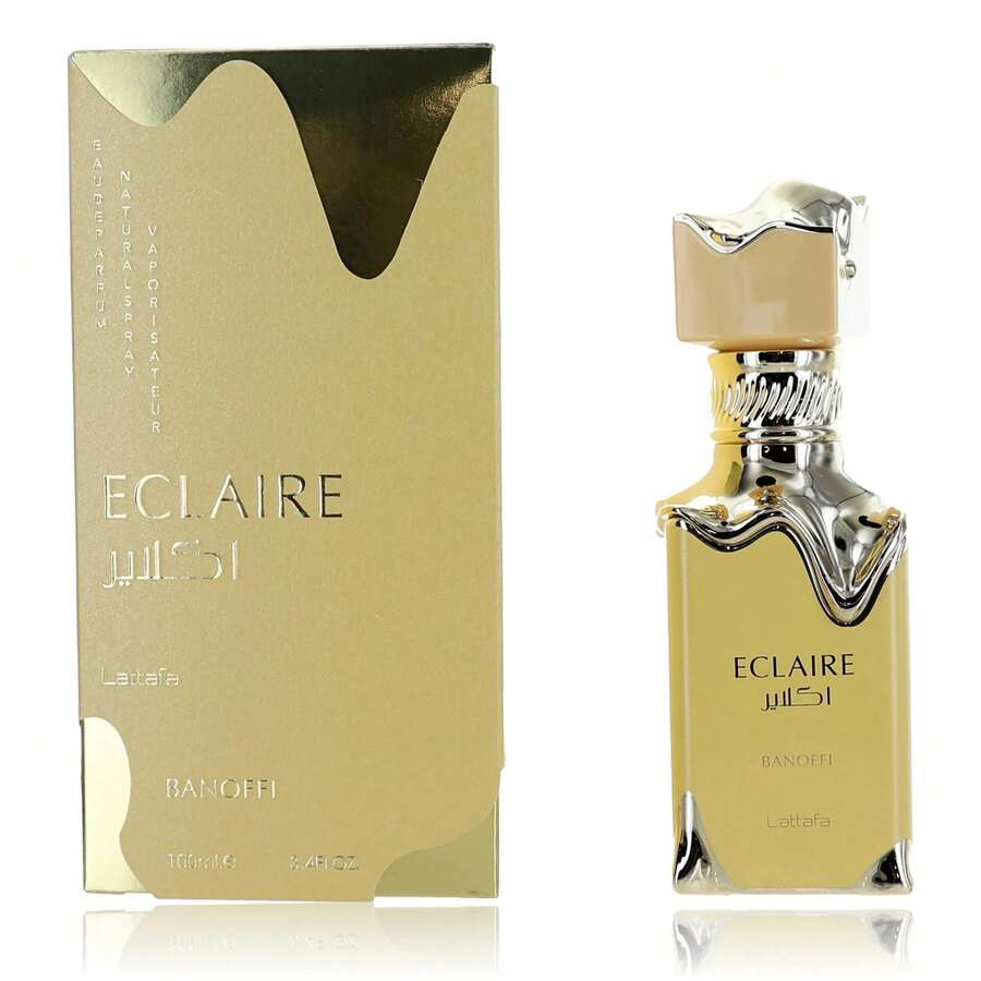 Lattafa Eclaire Banoffi By Lataffa Unisex Eau De Parfum Spray 3.4 Oz Long Lasting Fragrance For Women And Men Gourmand Vanilla Caramel Tobacco Scent Luxury Designer Inspired Perfume - Tươi - Xem 1