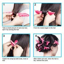 5pcs Hair Styling Tools, Sleep Curlers, Perm Rods, No-Heat Hair Curlers - Polka Dot Curls - View 6