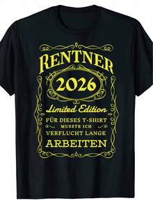 T-shirt graphique amusant pour homme "Retiree 2025" de 98 pouces - T-shirt de retraite en édition limitée avec lettrage allemand et design Rentner 2026. T-shirt à col rond et manches courtes, parfait pour les hommes retraités, vêtements pour hommes, vêtements pour hommes, t-shirt en coton pour hommes, t-shirts pour hommes, tenues d'été pour hommes, vêtements d'été pour hommes, t-shirts de groupe, t-shirts pour hommes, tenues de vacances pour femmes, tenues d'été modestes, hauts en jersey, vêtements de plage pour femmes, vêtements d'été pour femmes, hauts en coton, hauts d'été, tenues d'été, hauts pour femmes, hauts blancs, haut de soirée. - Noir - Voir 6