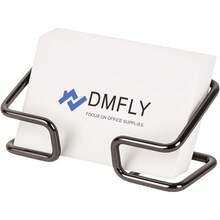 Business Card Holder Desk, Metal Cute Card Display Stand, Compatible With Various Countertops, Horizontal Black - Black - View 13
