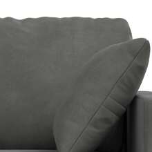 Ensemble canapé 2 pièces , gris foncé, 198 x 78 x 80 cm, velours - Gris - Voir 6