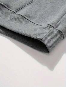 Compatible With Graphic Plus Size, Men's Back Print Hoodie, New Autumn-Winter Collection, Couple Hoodie, Versatile Loose Sweatshirt For Sports And Casual Wear - Casual Sweatshirt, Kangaroo Pocket, Stretch Fabric, Machine Washable - Perfect Choice For Spring And Autumn [Lingmoyun] - 灰色 - 查看 7