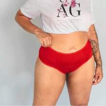 Kit com 6 Tangões  com Detalhes em Renda em Microfibra Lisa Tanga Feminina Conforto e Qualidade. - Multicolorido - Visão 5