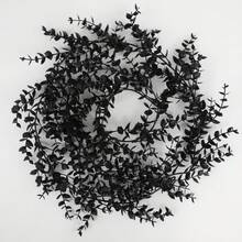 4pcs Artificial Black Eucalyptus Vine Wreath Set, Including Artificial Hanging Vines, Spring Wall Hanging Artificial Plants And Realistic Artificial Green Leaves Decor. Suitable For: Indoor Decor, Spring Decor, Wedding, Home Decor, Wall Decor, Living Room Decor, Easter Decor, Kitchen, Outdoor Artificial Plants, Indoor Artificial Plants And Fake Plants. - Black - View 6