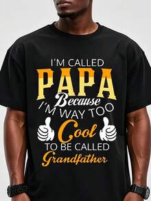 Me Llaman Papá Porque Soy Demasiado Genial Para Que Me Llaman Abuelo Camisetas para Hombre Camisetas Divertidas para Hombre Camiseta Casual de Cuello Redondo Suave y Apta para el Gimnasio Camiseta para el Día de la Madre para Mamá La Mejor Mamá del Mundo Camiseta Gráfica de Regalo - Negro - Ver 6