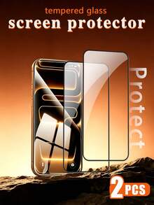 2 paquetes de protector de pantalla de vidrio templado de cobertura completa compatible con iPhone 17 Pro Max, con borde negro serigrafiado, fácil instalación, compatible con fundas de teléfono, alta definición y transparencia, fuerte protección contra arañazos y explosiones, alta calidad de imagen ultra clara y transparente, colores verdaderos y claros, cómodo para uso a largo plazo - transparente - Ver 15