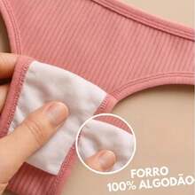 Set Of 7 Luxury Ribbed Knit Thong Panties - Multicolor - View 4
