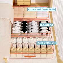 Large Capacity Bedding Storage Bag With Drawer-Style Under-Bed Storage Box, Transparent Clothes And Toy Organizer, Dustproof And Moistureproof - Multicolor - View 7