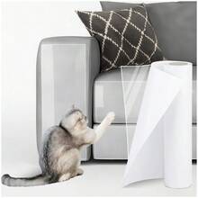 1 Roll Cat Scratch Couch Furniture Protector, Self-Adhesive & Cuttable Furniture Scratch Protector Pad, Wear-Resistant Wall & Sofa Guard, Multi-Functional Cat Scratcher 196 * 17.72in - 45*300 - View 13