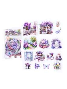 30pcs Garden Theme Scrapbooking Stickers, Creative Aesthetic Sticker Decals, Scrapbook, Album DIY Decoration, Holiday Gift, Personalized Scrapbook School Supplies - 4. Dreamy Flower Mirror - View 10