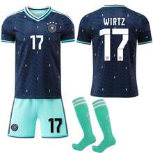27 Germany Men's Football Shirt, Number 8 Kroos, Number 7 Havertz, Number 10 Musiala - Wearing Socks On the 19th - View 6
