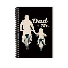 100-Page Spiral Notebook With Parent-Child Motorcycle Riding Cover Design, Warm And Loving. Suitable For Work Records, Study Notes, Diary Writing, Graduation Gifts, Birthday Gifts, Daily Planning, And Memo Use. - A - View 3