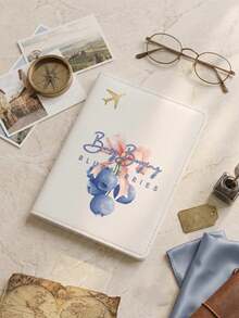 1个极简卡通蓝莓图案护照套，旅行配件，优雅证件夹，独特旅行礼物，伴娘礼物，有黄色、黑色、蓝色、粉色、红色、白色六种颜色可选，护照夹必备，可折叠个性化护照夹，邮轮旅行必备 - 彩色 - 查看 13