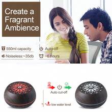 550ml Diffuser 6 Oils  Soundwave, Remote, Timer & Color Lights ,Home/Office/Hotel Use. - Mist - Ver 4