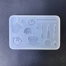 草莓烘焙树脂浇铸模具、硅胶模具配件、树脂液体模具、树脂钥匙扣硅胶模具、树脂模具 - 白色 - 查看 5