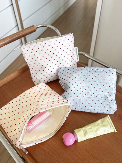 MEYOU FAIRY Túi đựng mỹ phẩm, túi xách tay di động, túi đựng đồ, túi đựng đồ vệ sinh cá nhân, túi đựng mỹ phẩm dung tích lớn, túi đựng khăn giấy trang điểm, túi du lịch thiết yếu, túi đựng đồ, túi đựng băng vệ sinh cho nữ và bé gái, hộp bút học sinh, túi lót bên trong, túi gối có khóa kéo, túi vuông, túi đựng mỹ phẩm cỡ lớn