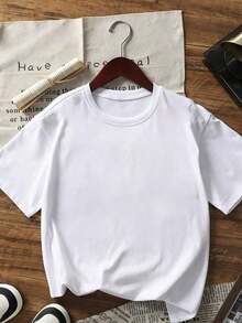 New 100% Cotton T-Shirt For Spring/Summer, With A Charming Fairy Print In A Relaxed Fit, Perfect For Everyday Wear, Commuting To Work And Holidays, In Breathable Fabric. - White - View 4
