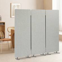 SanBouSi Office Partition Room Divider Divider Screen 183*168cm - Light Grey - View 7