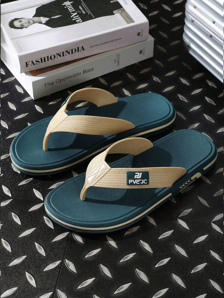 Men Slippers - Green and Khaki - View 1