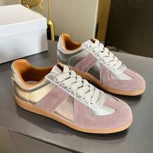 Men Casual Athletic Shoes - Gunmetal and Mauve - View 5