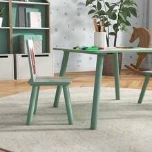 Children's Table And 2 Chairs, Garden Set With 1 Table And 2 Chairs, Cute Animal Design, For Children Aged 3 To 8 Years, Green - Green - View 8