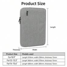 适用于 10.9-15.6 英寸平板电脑的保护套，兼容第 11 代、第 10 代、第 5 代、第 4 代、第 9 代、第 8 代、第 7 代、第 10.2 英寸的 iPad Pro 和 11 英寸平板电脑，便携式拉链顺滑易用。 - 查看 7