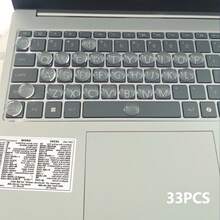 32件/16件樹脂透明鍵帽貼紙，專為女性設計，鍵盤貼紙，打字貼紙，3D美甲配件，特殊透明裝飾，不傷指甲，透明DIY鍵帽，自黏式，女性辦公鍵帽，耐損，長指甲打字工具，美甲打字貼紙，透明樹脂鍵帽，3D貼紙 - 透明白 - 查看 23