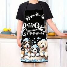 Pet Grooming Apron With Cute Dog Pattern And Tool Design, Suitable For Professional Pet Groomers And Enthusiasts - Bath - View 10