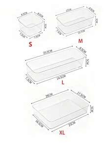 8/4/1pcs Desktop Cosmetic Storage Box, Transparent Plastic Drawer Combination Storage Box, Transparent Vanity Storage Box, Exquisite Storage Box, Desktop Drawer Divider Storage Box And Storage Bin, Suitable For Storing Cosmetics, Jewelry, Kitchen Accessories, Bedroom, Bathroom, Office, Party Desktop Drawer Decoration - Clear - View 10