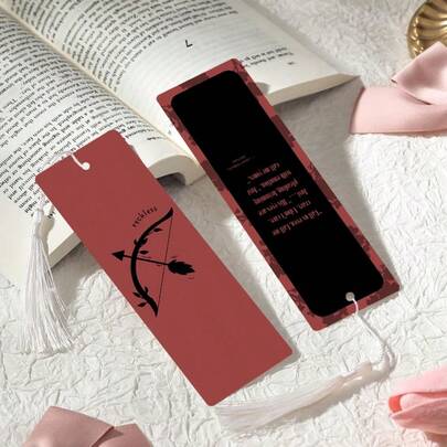 2pcs PET Printed Bookmarks, Exquisite Waterproof And Durable, Unique Pattern Design To Add Fun To Reading, Perfect Gift For Campus Friends In Back To School Season (Random Color Tassels)