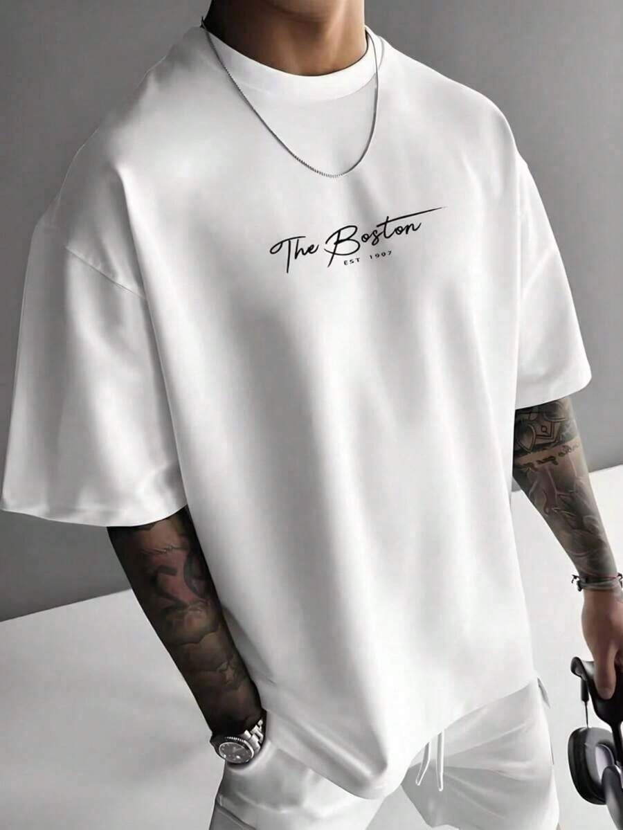 Versatile Casual Loose Fit Short Sleeve T-Shirt With Fun Print, Ideal For Holidays, Work And Everyday Wear - 綠色 - 查看 1