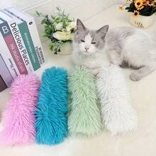 Cat Striped Plush Doll, Long Fur Pillow, Cat Companion, Cat Doll - Multicolor - View 2