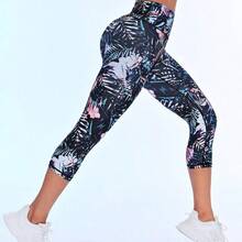 guang zhou mi qian shang mao Slayform Leggings de moda para mujer con estampado, de 3/4 de largo, para deportes, fitness y yoga - Multicolor - Ver 6