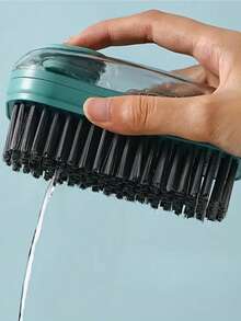 1 Multifunctional Liquid Cleaning Brush, Cleaning Tool Soft Bristle Cleaning Brush, Clothes, Hats, Shoes Brush, Automatic Pressing Liquid Cleaning Laundry Brush - A - View 2