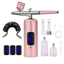 Pistol Semprot - Tampilan digital 3 pompa bubuk + airbrush + 2 pot + kuas + tabung - View 7
