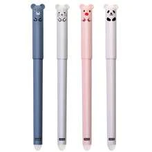 創意動物造型凝膠筆組，可水洗筆身、0.5mm細筆尖、內置橡皮擦可修正，適合辦公書寫與簽名 (4支筆 + 15支替芯 + 2個橡皮擦) - 多色 - 查看 8