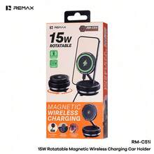 Remax 15W Rotatable Magnetic Wireless Charging Car Holder RM-C51i - A - View 3