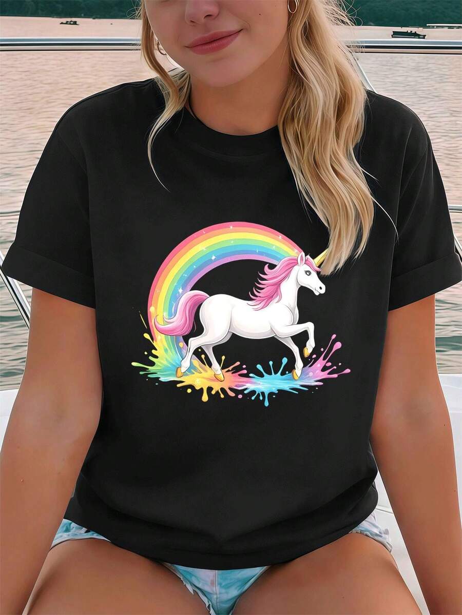 Women T-Shirts - Black - View 1