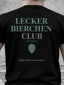 Officiell klubbmedlem Lecker Bierchen-skjorta vit för ölentusiaster med humle- och maltmotiv, lös och bekväm - Vitt - Visa 7