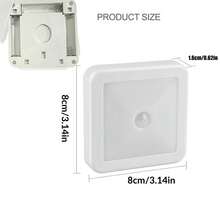 1/3/6pcs Smart Motion Sensor LED Night Light, Staircase Bedside Sensor Night Light, Wardrobe Closet Sensor Light, Bathroom Sensor Light,Cabinet Light - 白色 - 查看 11