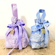 Jacquard Dessert Bag With Handle, Wedding Gift Set Bag, Textured Handheld Candy Bag, Suitable For Wedding, Engagement, Engagement Ceremony, Birthday Party, Baby Shower Gift, Jewelry Storage, Also As Wedding Guest Gift, Used For Storing Candy, Scented Candles, Small Soap, Hand Cream, Etc. This Bag Design Is Reusable And Very Practical - Multiple Styles - View 8