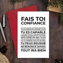 1pc French Inspirational Greeting Card - "Fais Toi Confiance" Message, Suitable For Family, Friends, And Special Occasions, Personalized Encouragement Card, Motivational Wall Decor - One Size Fits All - View 5