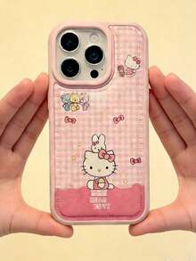 SANRIO Ốp lưng bảo vệ chống sốc vân da bong bóng siêu hot, chống bụi, thiết kế nơ 3D Hello KT hoạt hình dễ thương, tương thích Apple 17/17Air/17Pro/17Promax, 16/16Plus/16Pro/16Promax, 15/15Plus/15Pro/15Promax, 14/14Plus/14Pro/14Promax, 13/13Pro/13Promax, 12/12Pro/12Promax, 11/11Pro Max - Hồng - Xem 6