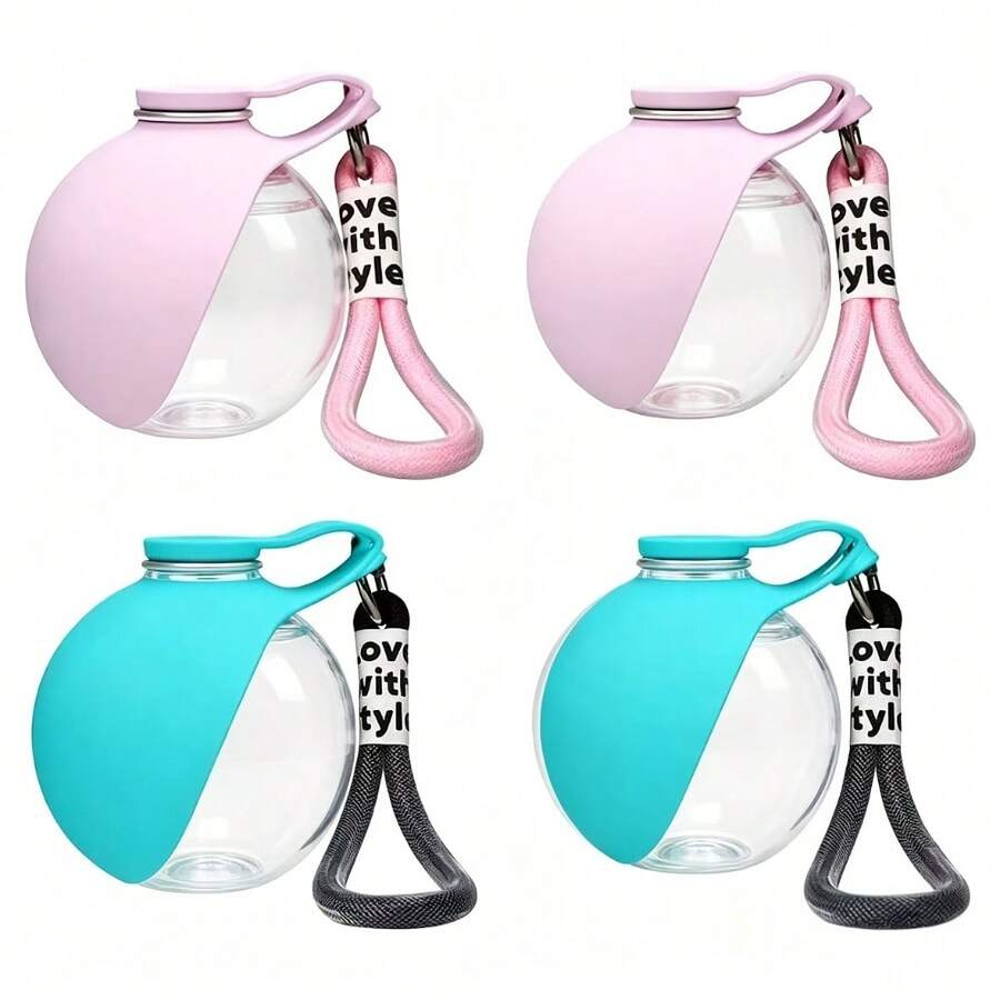 Dog Water Bottle With Bowl, Portable Dog Water Bottle With Silicone Bowl, Leak-Proof Pet Travel Tumbler For Walking Hiking, Foldable Dispenser For Puppies Outdoor - Nhiều màu - Xem 1