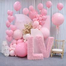 10/55/120pcs Light Pink Balloons In Different Sizes 18/12/10/5 Inch Balloon Balloon Garland Arch Kit, Suitable For Weddings, Birthdays,Gender Reveal, Graduations, - Light Pink - View 7