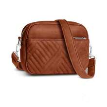 Premium Quilted Crossbody Bags For Women With Anti-Pickpocket Clip, Vegan Leather Handbags, Travel Purses For Women - 棕色,配仿皮錶帶 - 查看 8