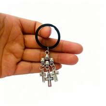 Gothic Style Skull Keychain, Creative Skull Decor Pendant, Suitable For Daily Wear Or Gift, Zinc Alloy Keyring, All Year Round - Antique Silver - View 4